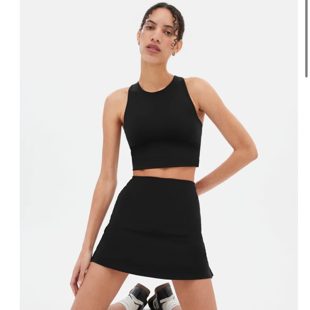 girlfriend collective Black Active Skort